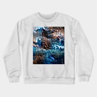 Layered Waves Crewneck Sweatshirt